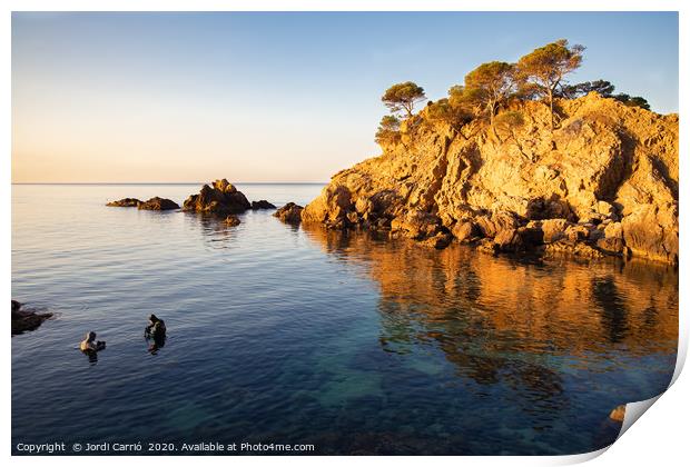 Sunrise at Cap Roig, Costa Brava Print by Jordi Carrio