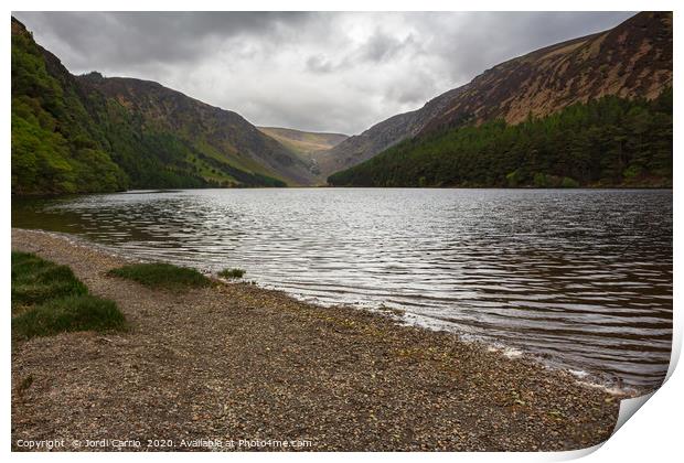 Glendalough the valley of the two lakes Print by Jordi Carrio