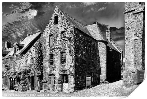 Celtic Library, Locronan, Brittany Print by Jordi Carrio
