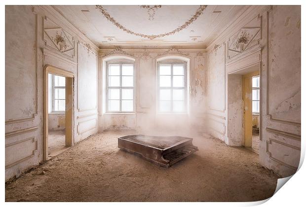 Piano in the Dust Print by Roman Robroek