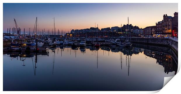 Ramsgate Harbour at sunset Print by Scott Somerside
