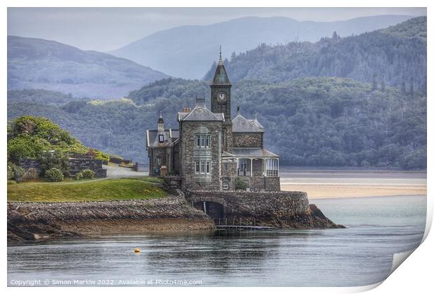 Timeless Beauty The Clock House at Barmouth Print by Simon Marlow