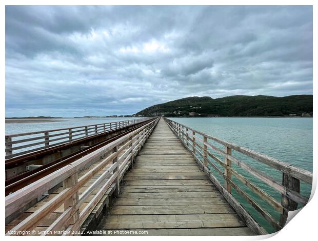 Majestic View of Barmouth Bridge Print by Simon Marlow