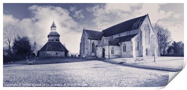 St Mary’s Church at Pembridge Print by Simon Marlow