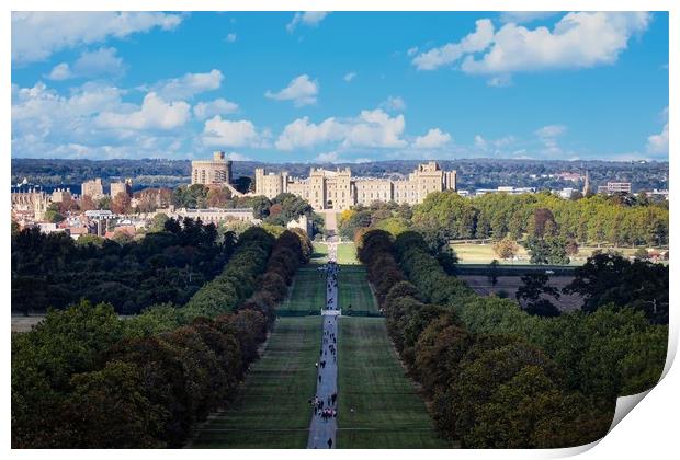 The long walk to Windsor Castle, Berkshire Print by Simon Marlow