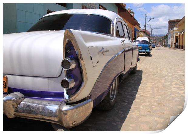 Vintage Dodge on Cuban Streets Print by Simon Marlow