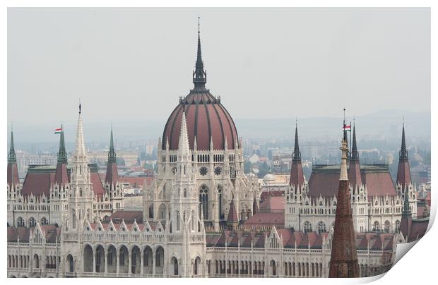 Budapest Parliament Building Print by Simon Marlow