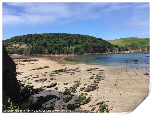 Tranquil Escape to Hope Cove Print by Simon Marlow