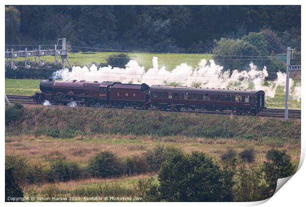 Majestic Steam Train in Goring Print by Simon Marlow