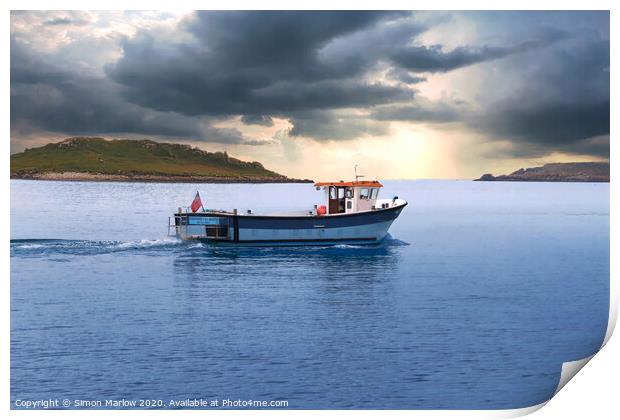 A storm is brewing in the Isles of Scilly Print by Simon Marlow