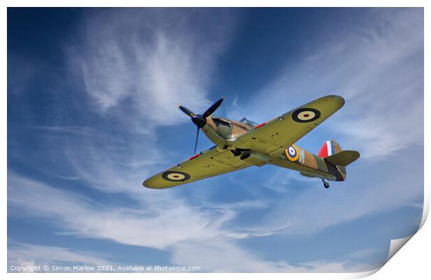 Hurricane fly by Print by Simon Marlow