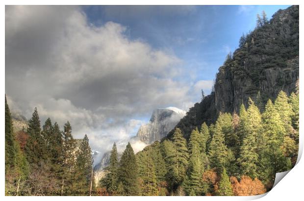 Yosemite national park in the fall Print by Arun 