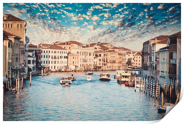 The Gran Canal In Venice Print by federico stevanin