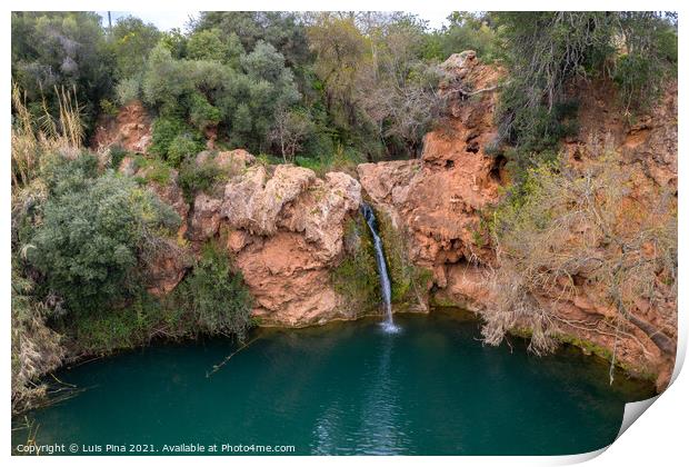 Pego do Inferno waterfall in Tavira Algarve, Portugal Print by Luis Pina