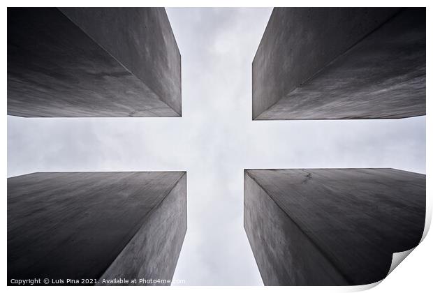 Memorial to the Murdered Jews of Europe in Berlin Print by Luis Pina