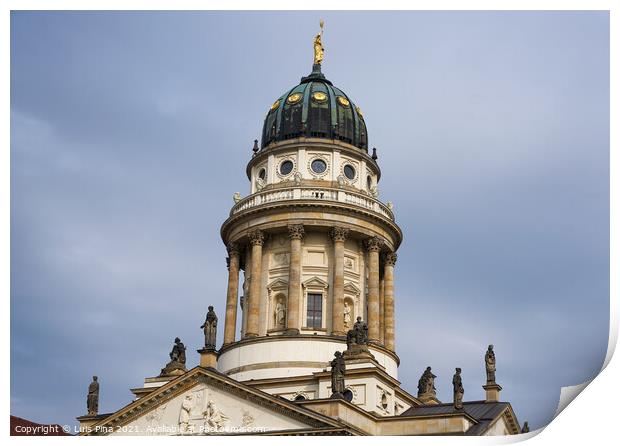 French cathedral at Gendarmenmarkt market in Berlin, Germany Print by Luis Pina