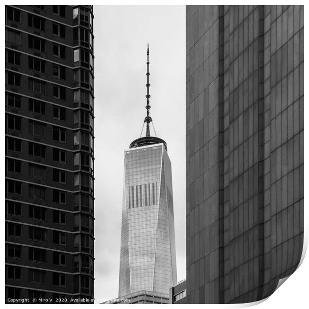 One World Trade Center Print by Miro V