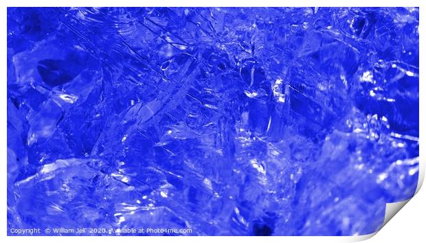 Isolated macro abstract of the surface quartz rock Print by William Jell