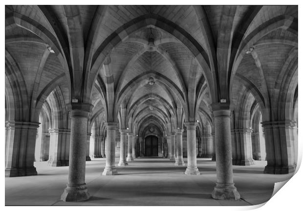 Glasgow University Cloister   Print by Nathalie Naylor