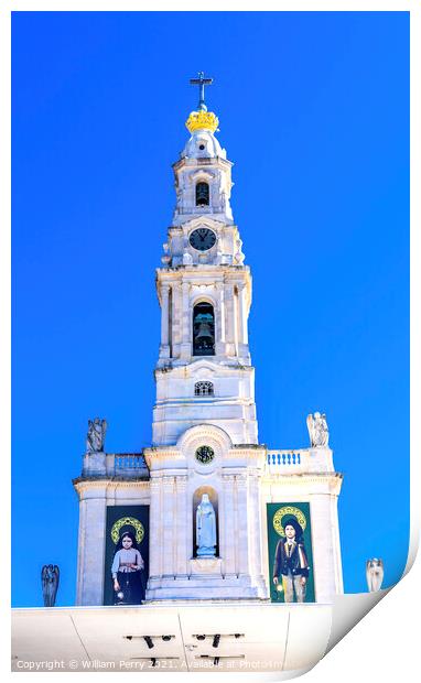 100th Anniversary Basilica of Lady Rosary Fatima Portugal Print by William Perry