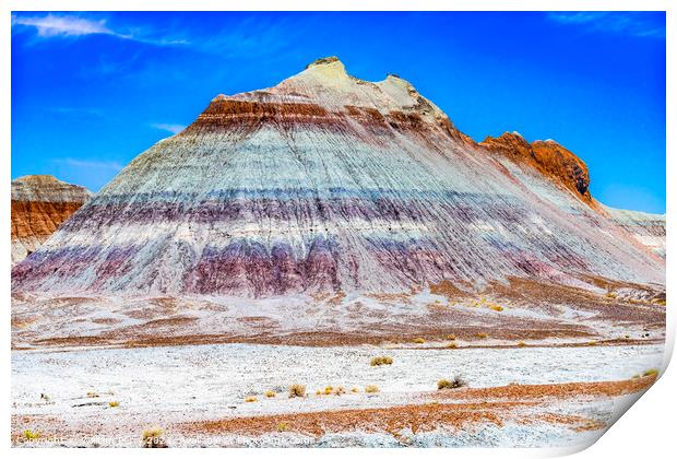 Colorful The Tepees Painted Desert Petrified Forest National Par Print by William Perry