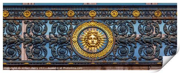 Sun King Decoration Government Buildings Paris France Print by William Perry