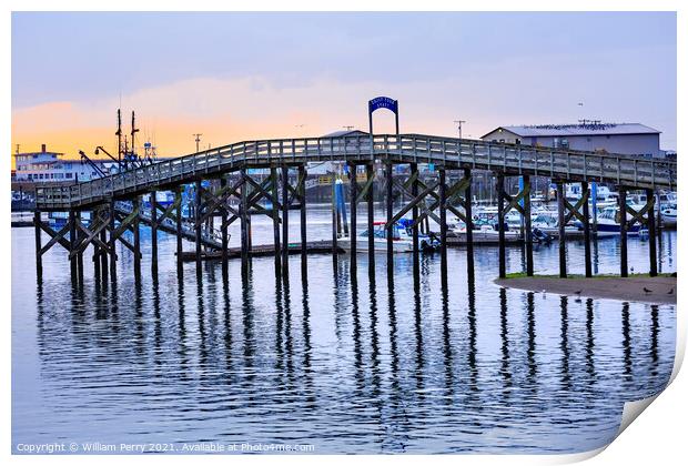 Wooden Bridge Westport Grays Harbor Washington State Print by William Perry
