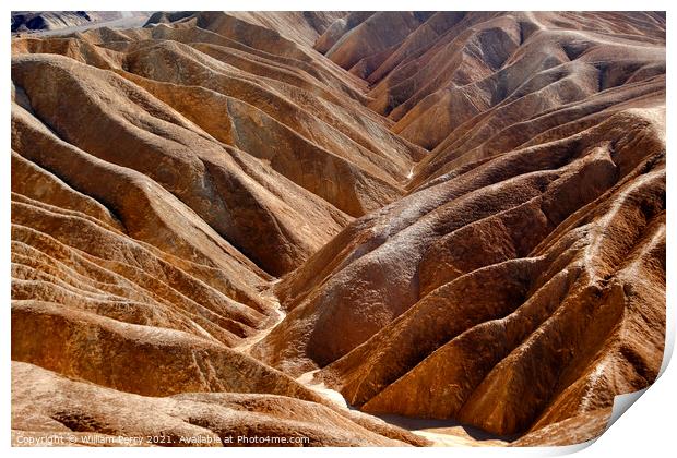 Zabriskie Point Road Death Valley National Park California Print by William Perry