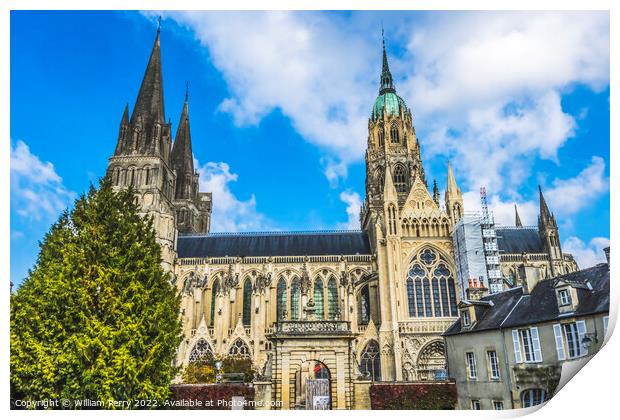 Arch Cathedral Church Bayeux Normandy France Print by William Perry