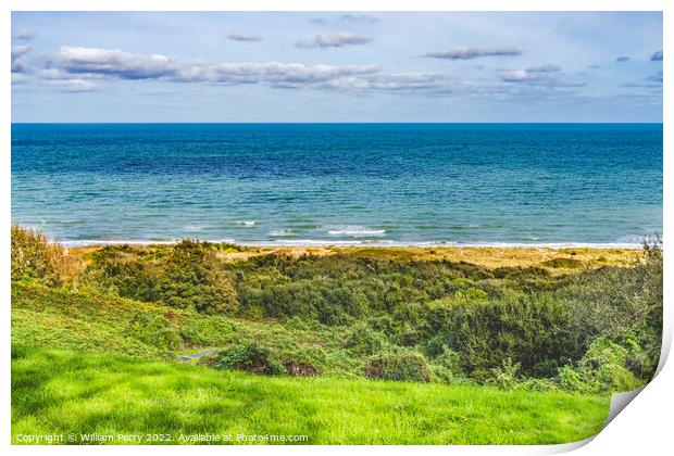 Omaha Beach American Military Cemetery Normandy France Print by William Perry