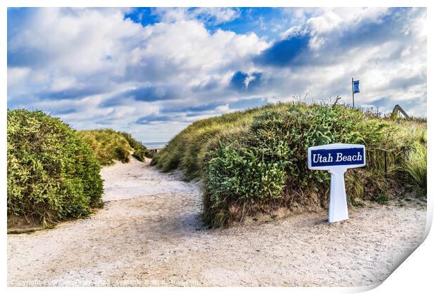 German Fortifications Utah D-day Landing Beach Normandy France Print by William Perry