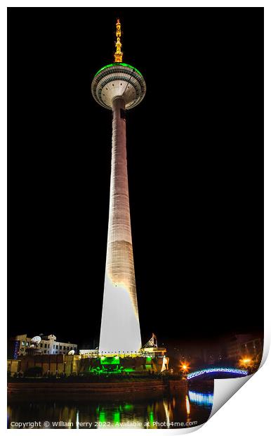 TV Tower Shenyang Liaoning Province China Print by William Perry