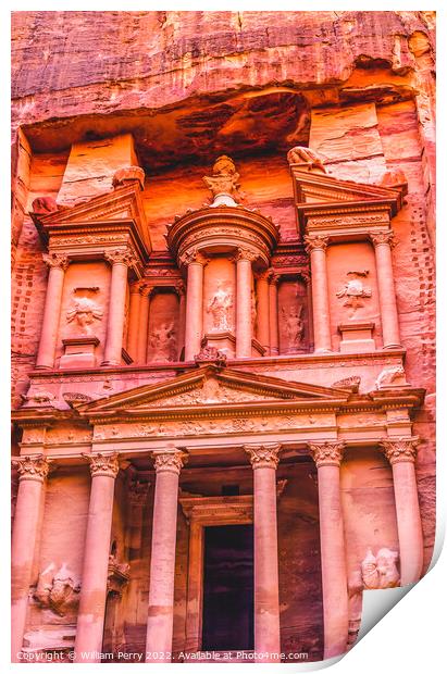 Rose Red Treasury Afternoon Petra Jordan  Print by William Perry