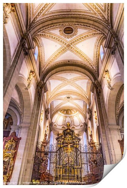 Saint Leodegar Church Basilica Altar Hofkirche Lucerne Switzerland  Print by William Perry