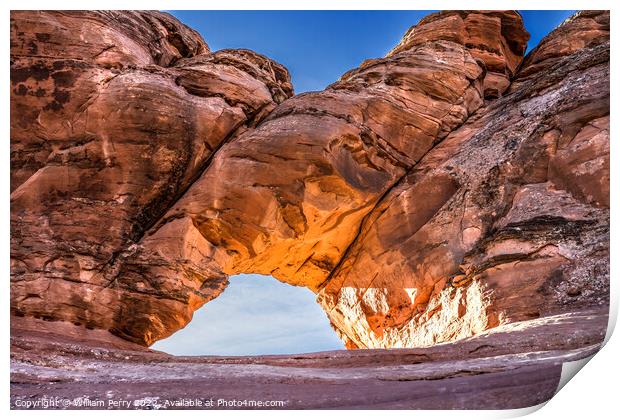 Twisted Doughnut Arch Rock Canyon Arches National  Print by William Perry