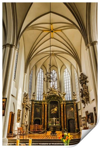 Altar St Mary's Church Berlin Germany Print by William Perry