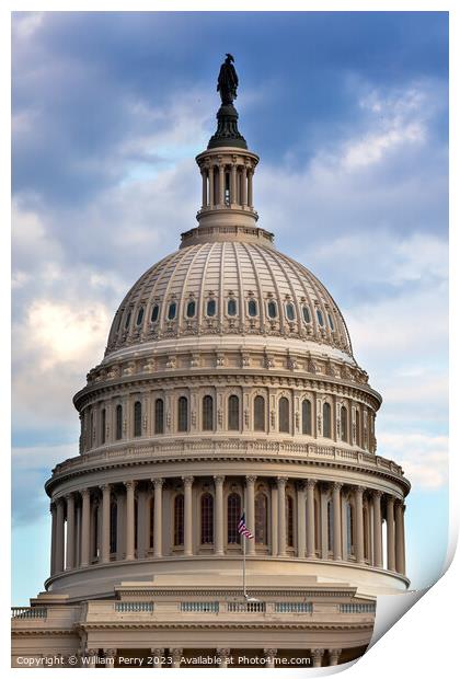 US Capitol Dome Houses of Congress Washington DC Print by William Perry