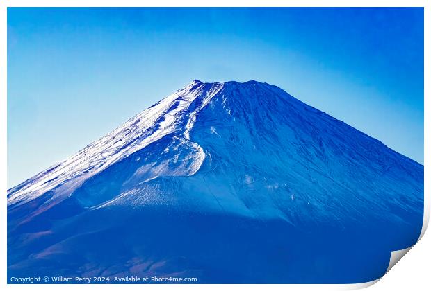 Colorful Mount Fuji Lookout Kanagawa Japan  Print by William Perry