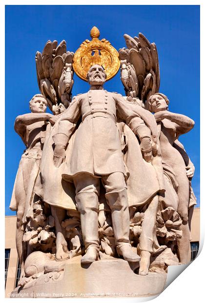 George Gordon Meade Memorial Civil War Statue Pennsylvania Ave W Print by William Perry