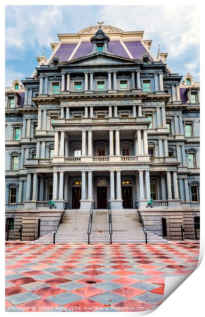 Old Executive Office Eisenhower Building Washington DC Print by William Perry