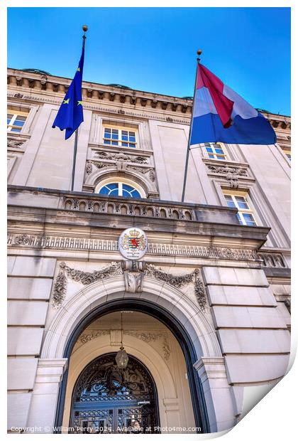 Luxembourg Embassy Embassy Row Washington DC Print by William Perry