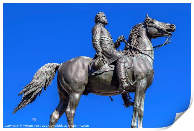 General Thomas Civil War Statue Washington DC Print by William Perry