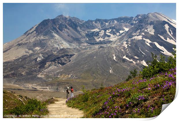 Mount Saint Helens National Park Washington Print by William Perry