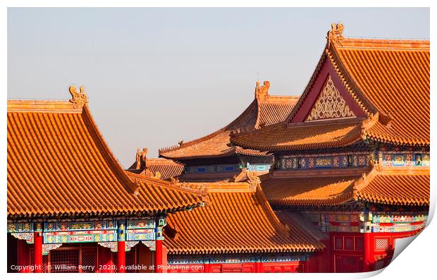 Gugong Forbidden City Palace Beijing China Print by William Perry