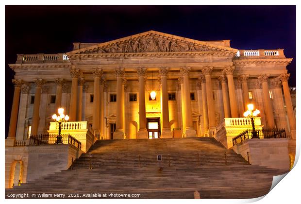 House of Representatives US Capitol North Side  Ni Print by William Perry