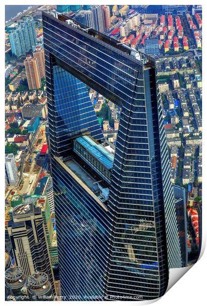 Shanghai World Financial Center China Print by William Perry