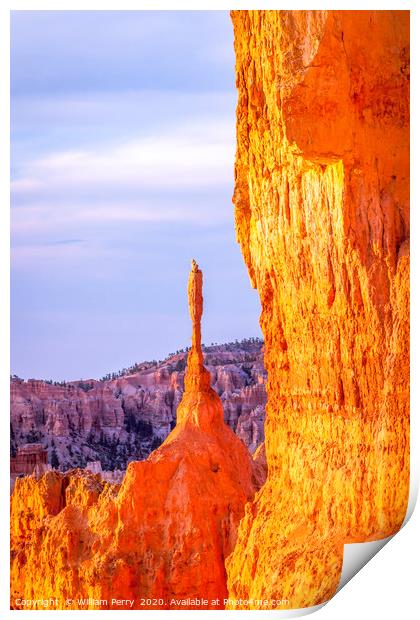Thin Hoodoo Bryce Canyon National Park Utah Print by William Perry