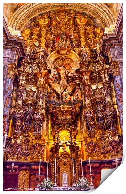 El Salvador Church Seville Andalusia Spain Print by William Perry