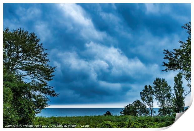 Storm Coming Padanaram View Dartmouth Massachusetts Print by William Perry