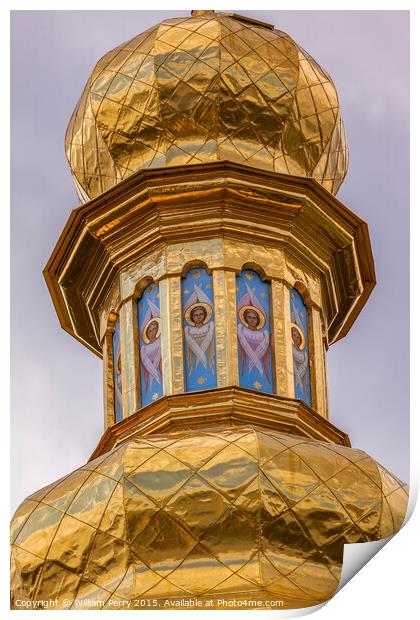 Angels Bell Tower Lavra Cathedral Kiev Ukraine Print by William Perry